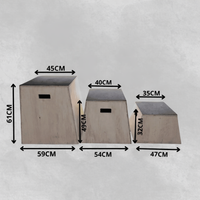 Kit caixa de saltos com 3 caixas